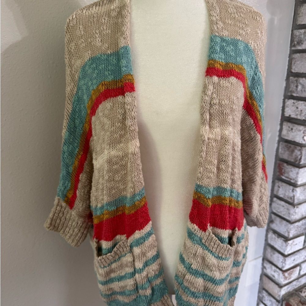 BDG Multicolor Open-Front Cardigan